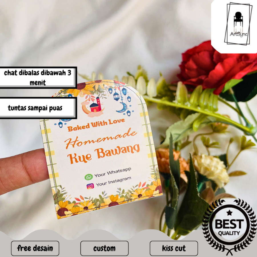 

Syncart Sticker Makanan Bakery Stiker Kuker Oval a3+ sticker lebaran bentuk oval chromo