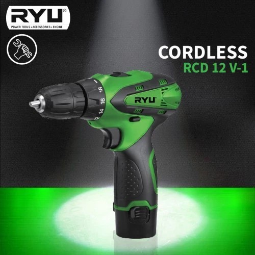 RYU MESIN BOR CORDLESS RYU RCD 12V-1 BOR BATERAI / MESIN BOR OBENG354