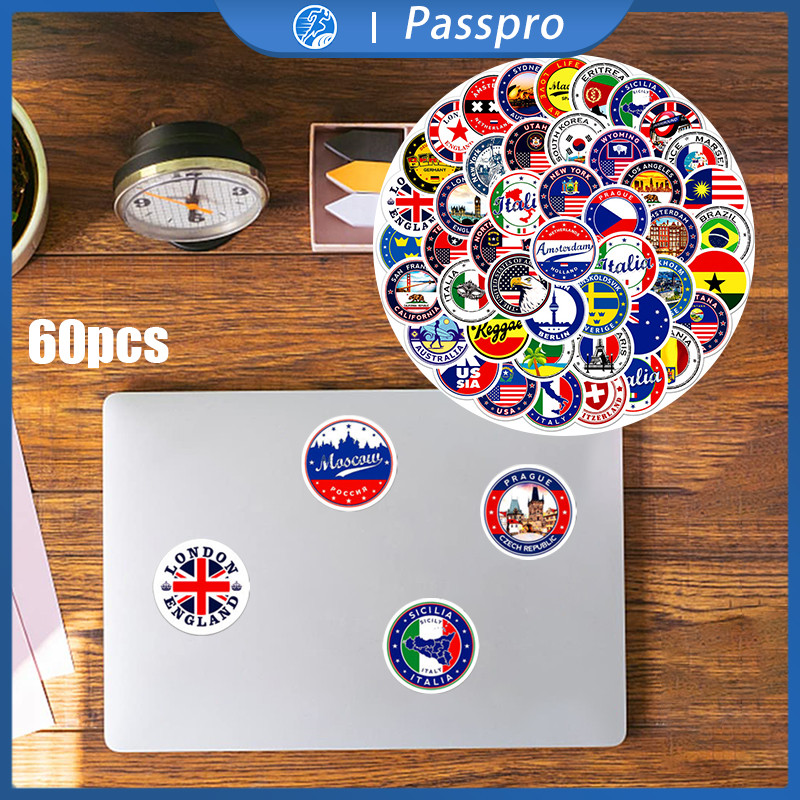

Sticker Pack Travel 60pcs Luggage Sticker Series Tahan Air