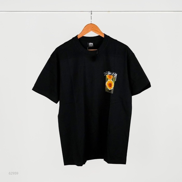 Tshirt Stussy Sunflower Pocket Black