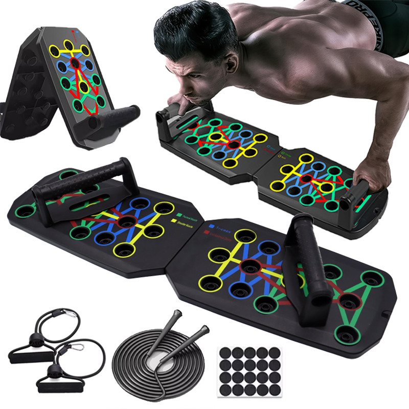 Push-up Board Set Portable Multifunctional Push-up Bar Foldable Fitness Equipment For Chest Abdomen 