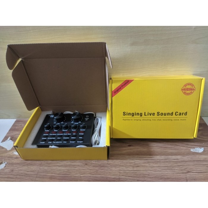 promo  -Sound card V8 Mixer Bluetooth SoundCard V8 Audio Soundcard