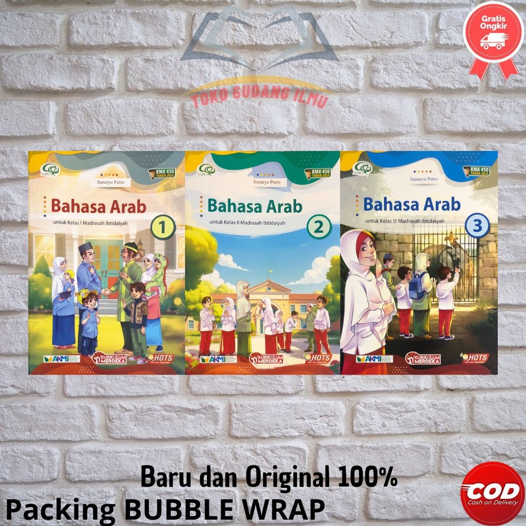 Buku Aqila Bahasa Arab KMA 450 Kurikulum Merdeka Kelas 1 2 3 4 5 6 SD/MI Penerbit Tiga Serangkai