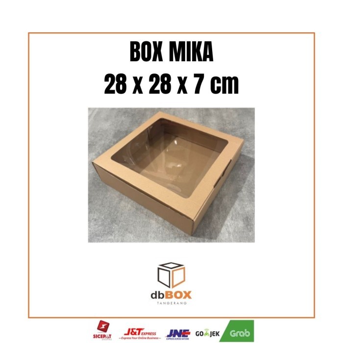 

BOX MIKA 28x28x7 cm | Box Die Cut dan Easy Usage | Box Kue Bolu & Tart KARDUS MURAH | KARDUS BOX |KARDUS DIECUT