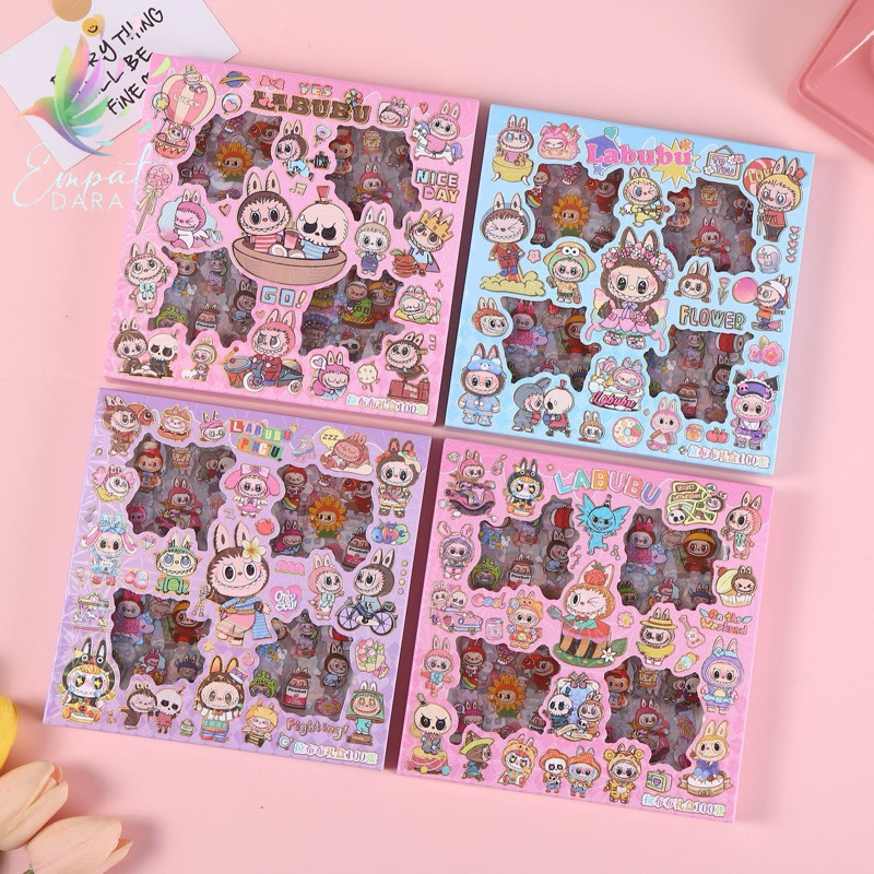 

[4D] Stiker Momo Sanrio Labubu Snoppy Paw Ptrol Masu Motif Kartun Korea Lucu Anti Air Dekorasi Handbook Scrapbook DIY