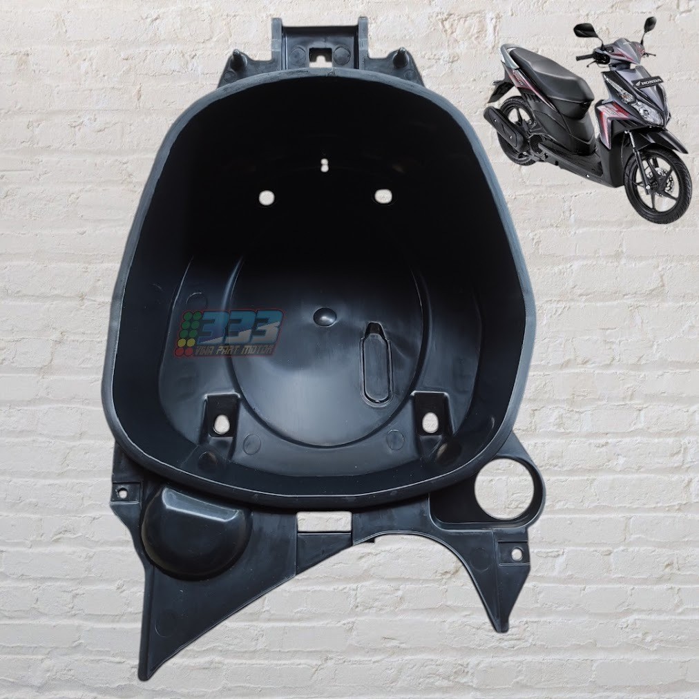 box bagasi Vario techno 110 karbu kvbn box helm dudukan jok Sparepart Motor