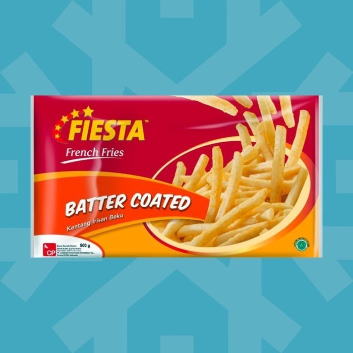 

NEW ITEM FIESTA FRENCH FRIES BATTER COATED 500G
