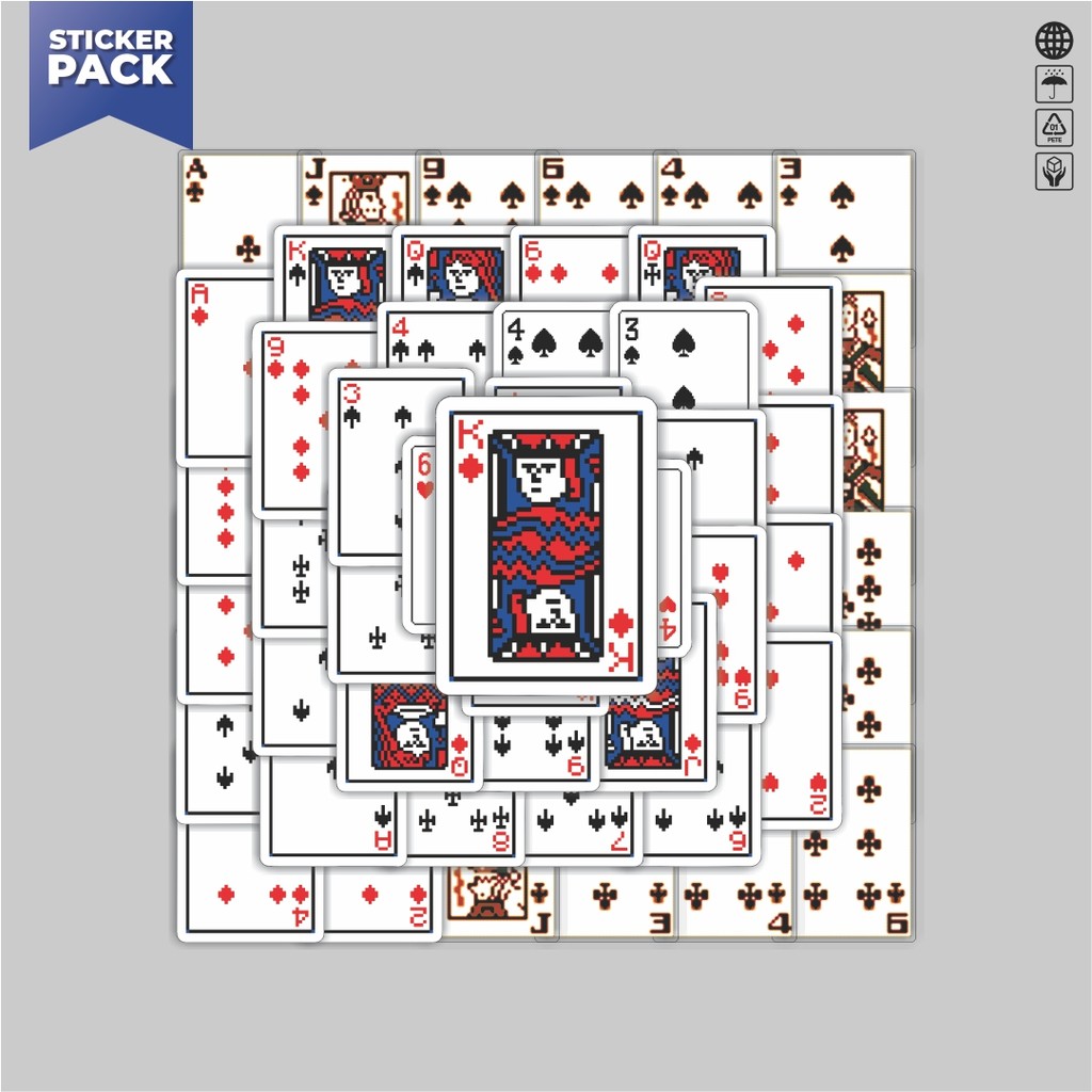 

[100PCS]Stiker Pack Stiker Kartu Poker V9 Aesthetic Vinyl Anti Air Dekorasi Sticker Laptop Buku Journal Koper Helm Casing HP Gitar Helm Skateboard