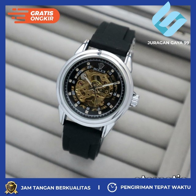 Jam Tangan Pria Sport Rolex Automatic YL 5035 Free Logam - Bisa Bayar Ditempat - COD - Murah