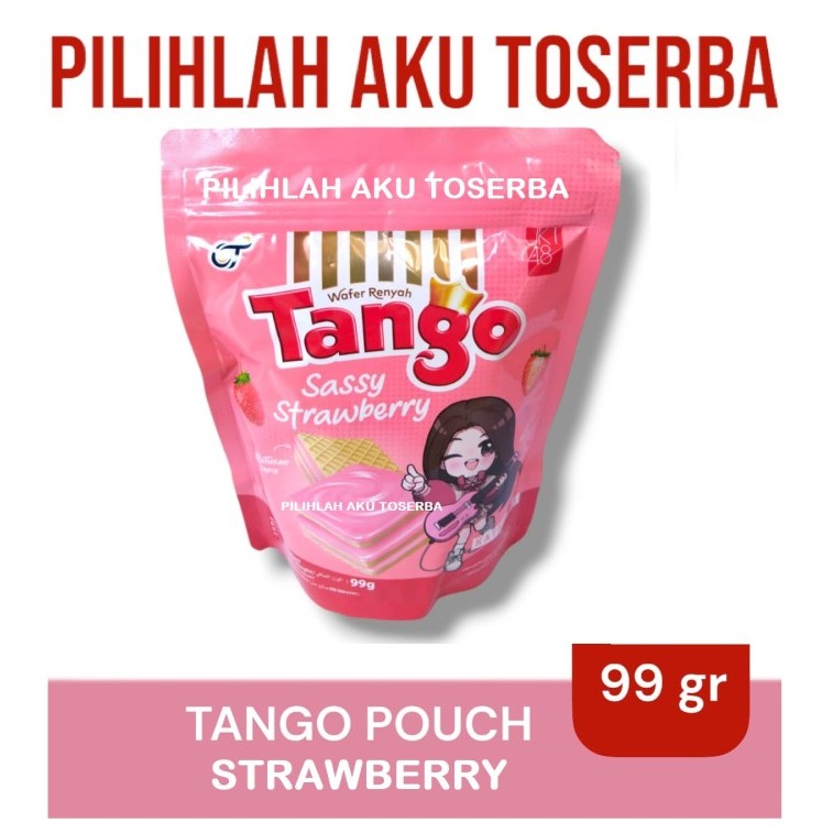 

WAFER TANGO POUCH STRAWBERRY 100 gr - ( HARGA SATUAN POUCH )