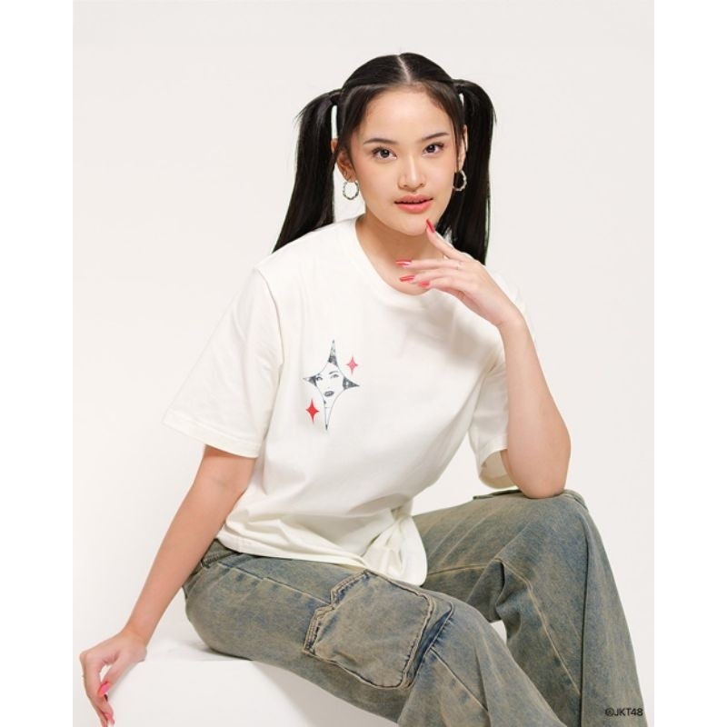 Kaos JKT48 Birthday T-Shirt Adzana Shaliha (Ashel) 2023 - Putih premium
