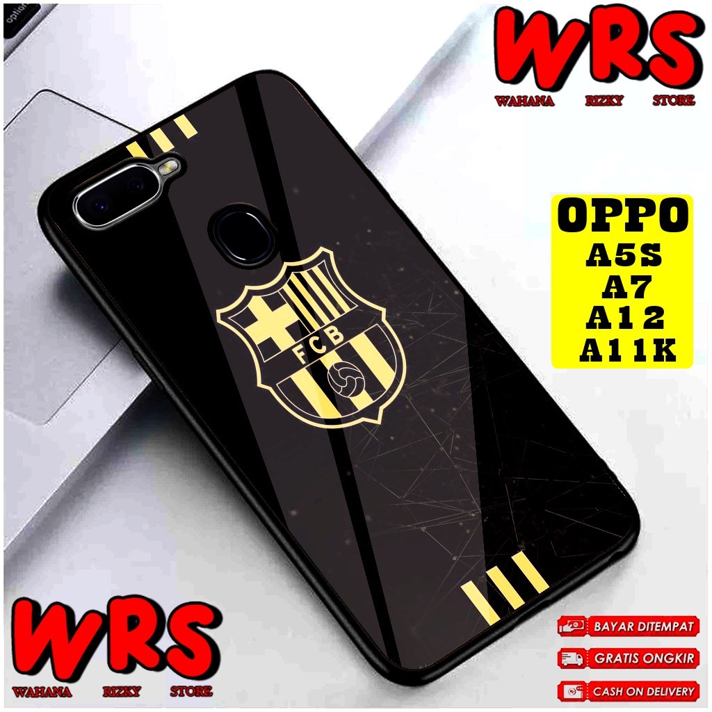 Skin Case  OPPO A3S A1K A5S A7 A11K A12 A5 A9 2020 Motif CLUB BOLA BARCELONA Case Karakter,Anime,Abs