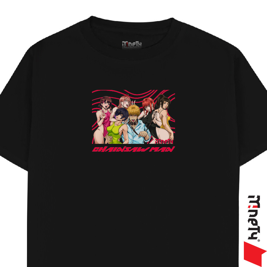MINETY T-SHIRT Chainsaw Man Gang - Kaos Anime Manga Chainsaw Man