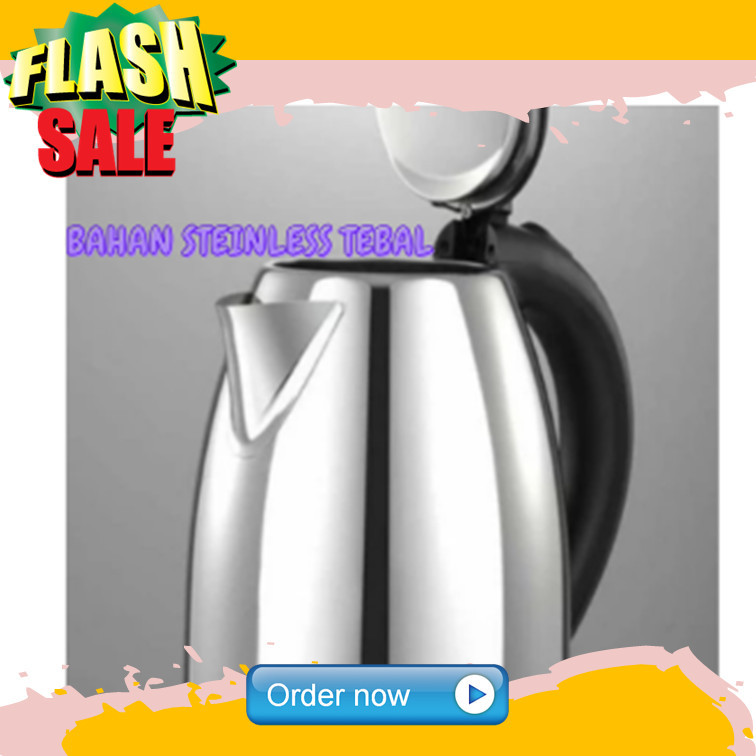 BISA COD teko listrik pemanas air low watt 2 liter kettle listrik boiling water pemanas air minum li