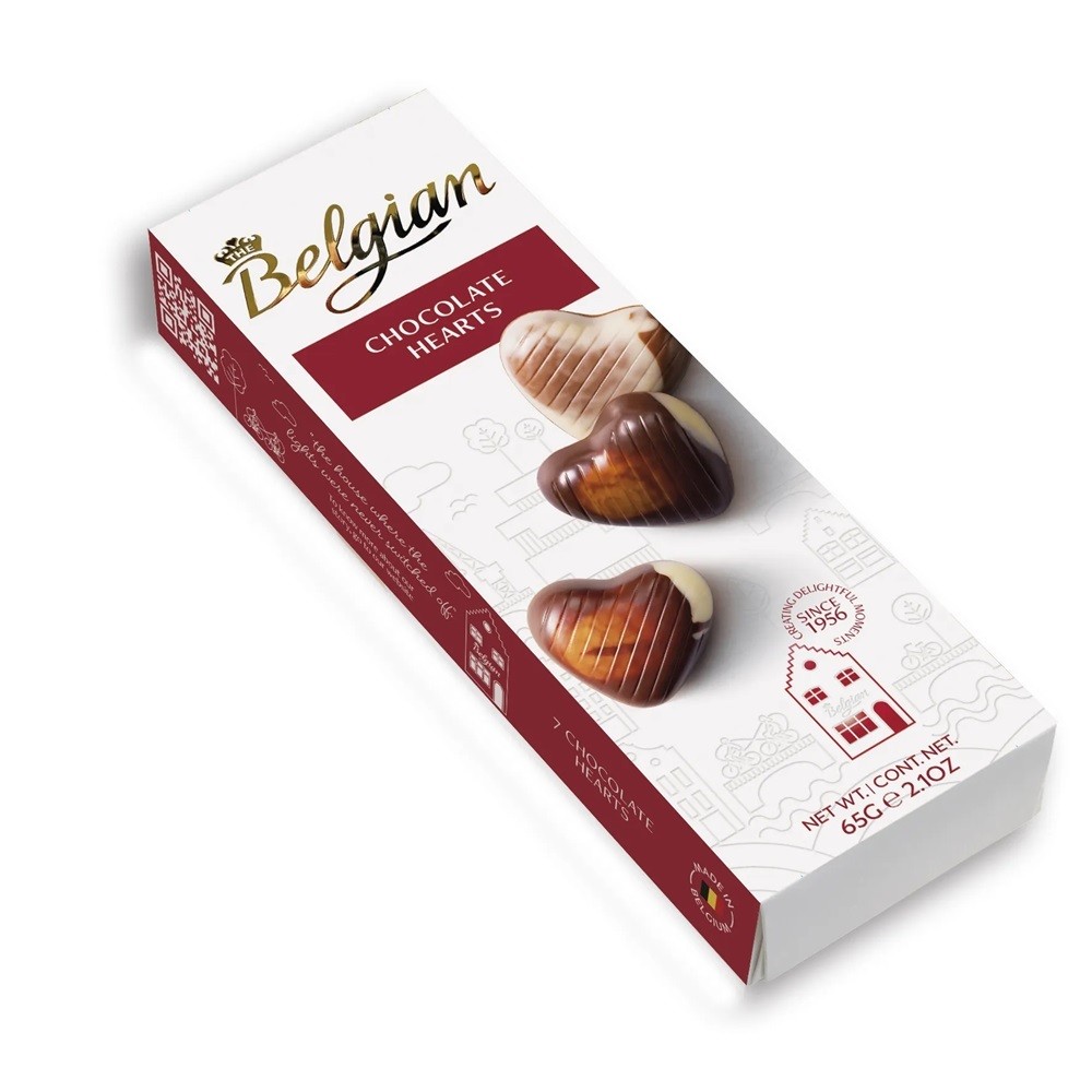 

Coklat The Belgian Chocolate Hearts 65gram asal Eropa
