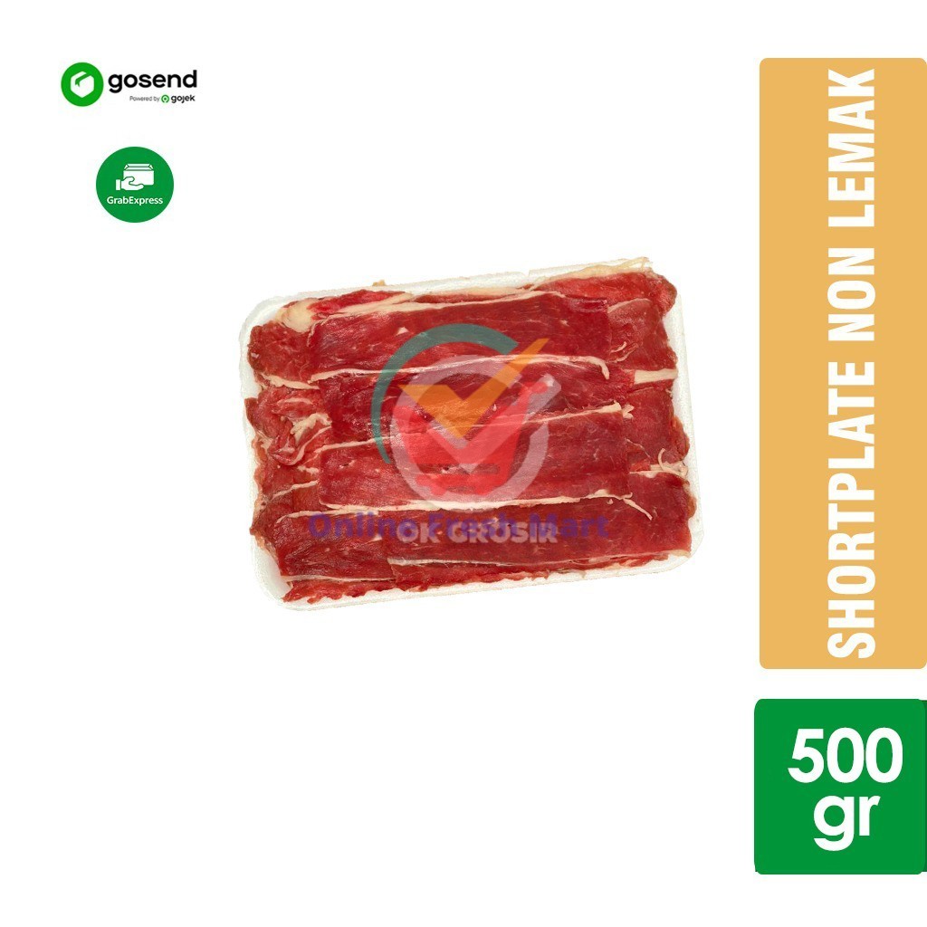 

Beef Shortplate Slice Non Fat / Tanpa Lemak (500 gr) KHUSUS GOSEND - Online Fresh Mart Denpasar