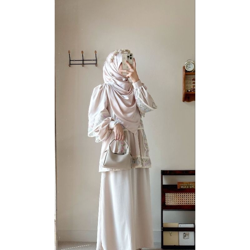 Lodira Shoppie - Edelweis Dress Style 1 Syar'i Premium, Gaun Pesta, Wisuda, Kondangan