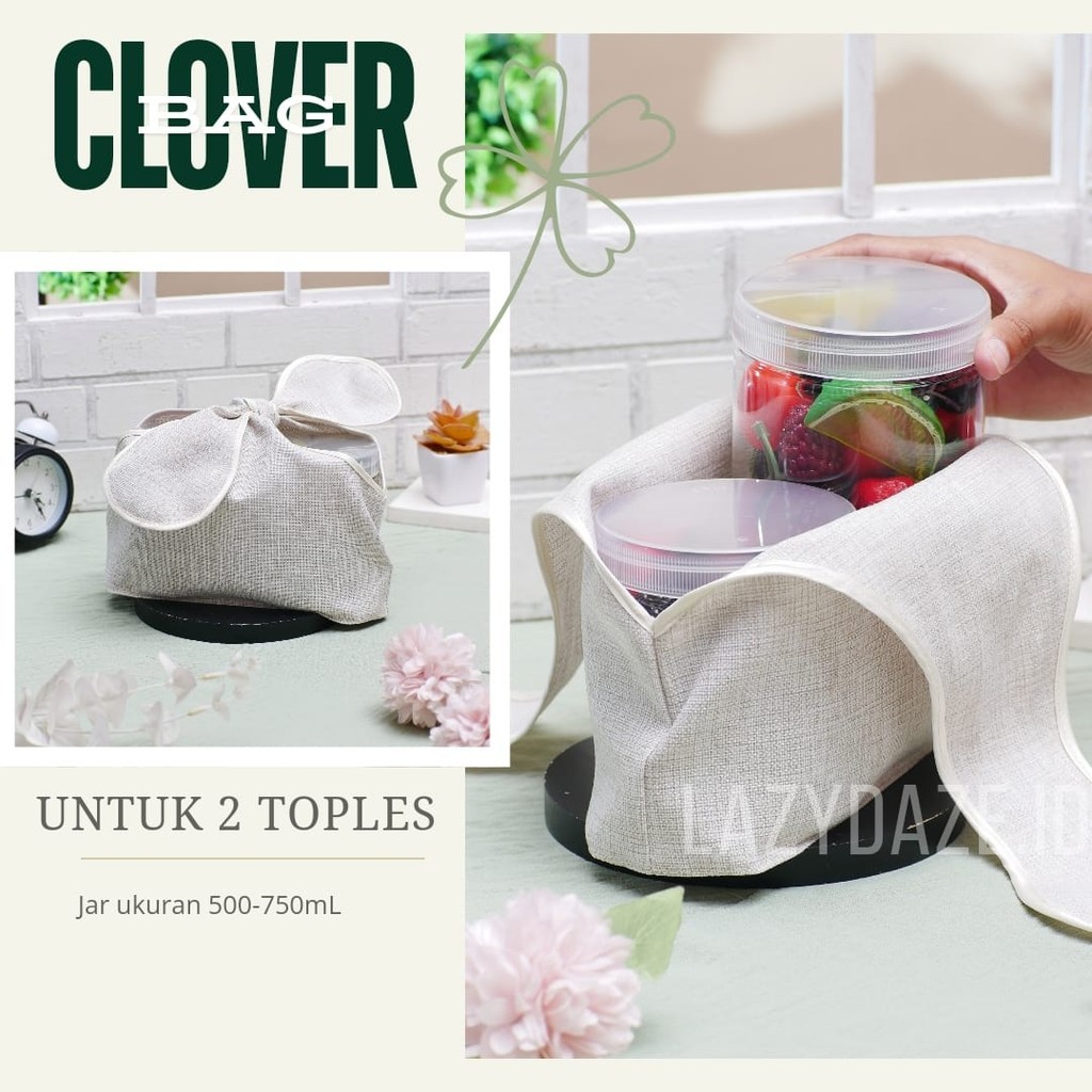 

LZ | CLOVER BAG Tas Hampers Natal Imlek Lebaran isi 2 Jar Tabung