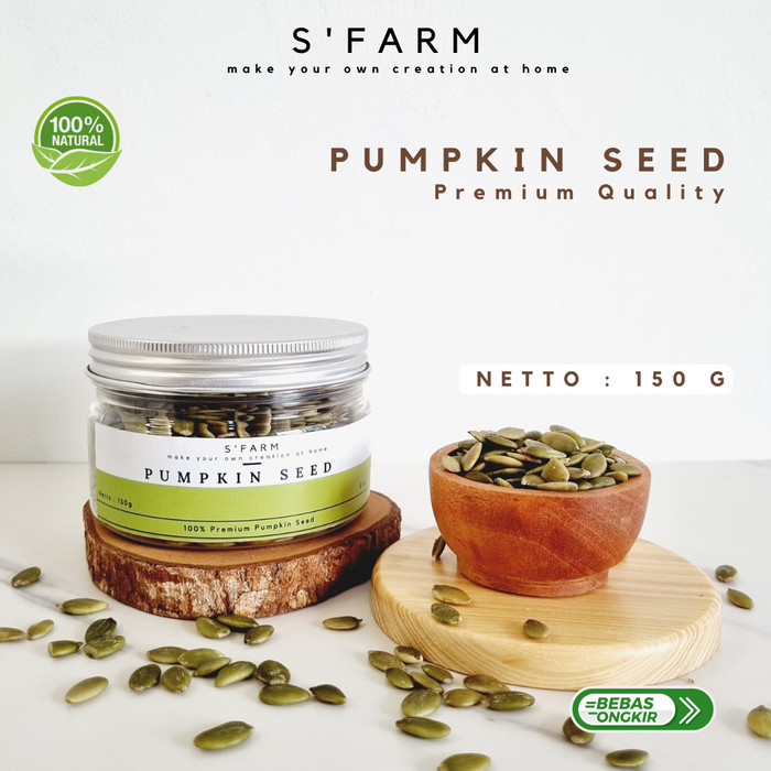 

✨TERLARIS -Biji Labu Kupas - Premium Pumpkin Seed - Kemasan Jar - 150 gr