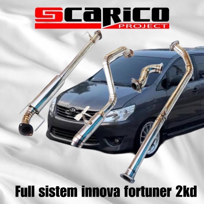 Knalpot Mobil Full system Innova Diesel 2KD Fortuner 2KD Non VNT Scarico