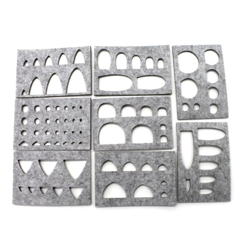 

8pcs Wool Felt Mold Needle Felting DIY Craft Stencil Applique Handicraft Shaping