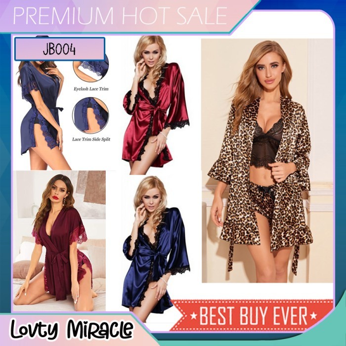 Lingerie Kimono Seksi Jubah Kimono Lingery Hot Baju Haram Penutup Lingerie  Kimono