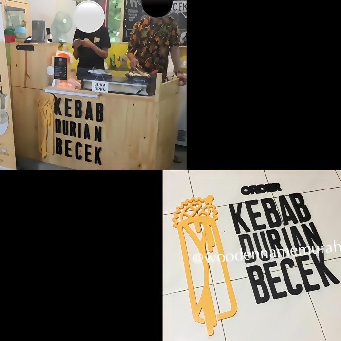 Huruf Timbul Led Kayu / Custom Nama Led Kayu WIR TAL