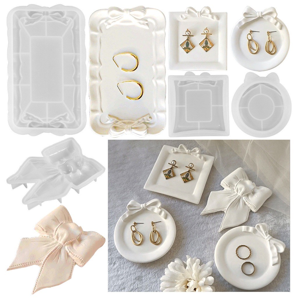 Nampan Resin Cetakan European Vintage Lace Tray Coaster Tatakan Nampan Lepek Mold Resin Wadah Perhia