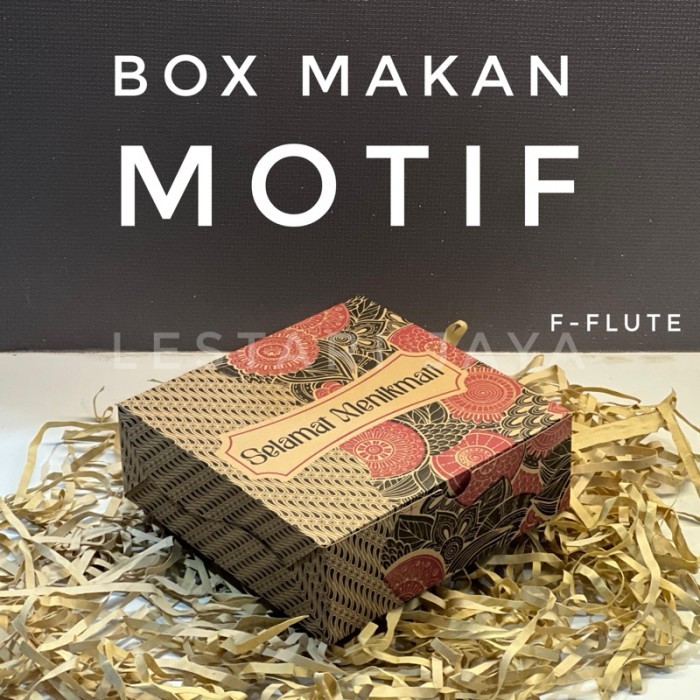 Box Kardus F-Flute MOTIF Untuk Kotak Dus Berkat / Dus Hajatan / Box Nasi Kue dll