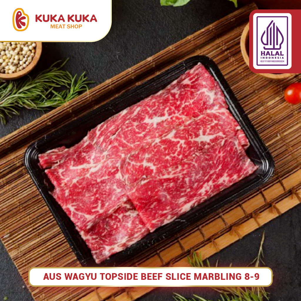 

AUS Wagyu Topside Beef Slice Marbling 8-9 250gr