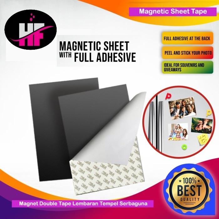

Magnet Lembaran Tape 3m Sedang Magnetic Sheet Lembar Double Tape Flexibel Magnet Photo 2R 3R 4R Kotak Perlembar