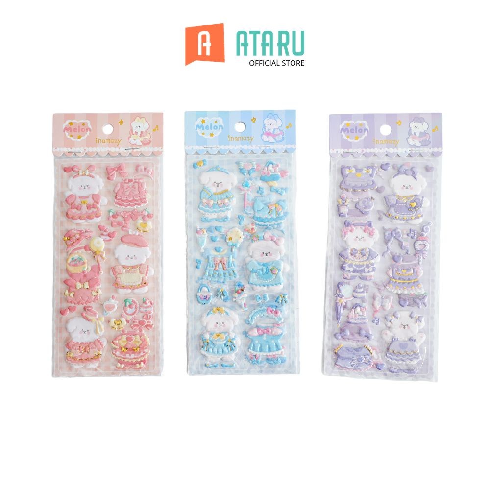 

Ataru Stiker Dress Up Melon Wswc53101 Random Stiker Dekoratif Lucu Cute Stickers Deco Sticker Pack Journal Book
