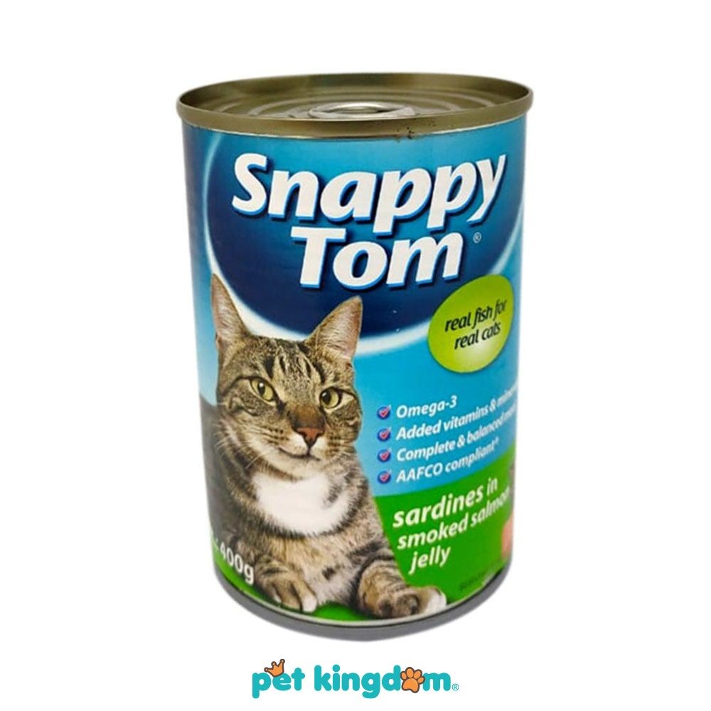 Snappy Tom 400 Gr Makanan Kucing Basah Sardines Salmon Jelly Pakan Kucing Cat Food Kebutuhan Hewan P