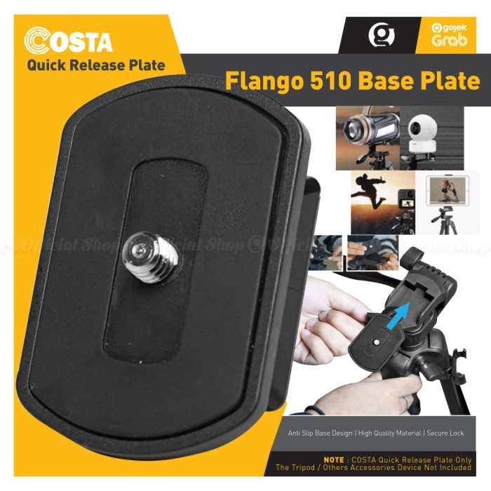 Quick Release Plate PVC Spare Replacement For COSTA FlanGo-510 Tripod