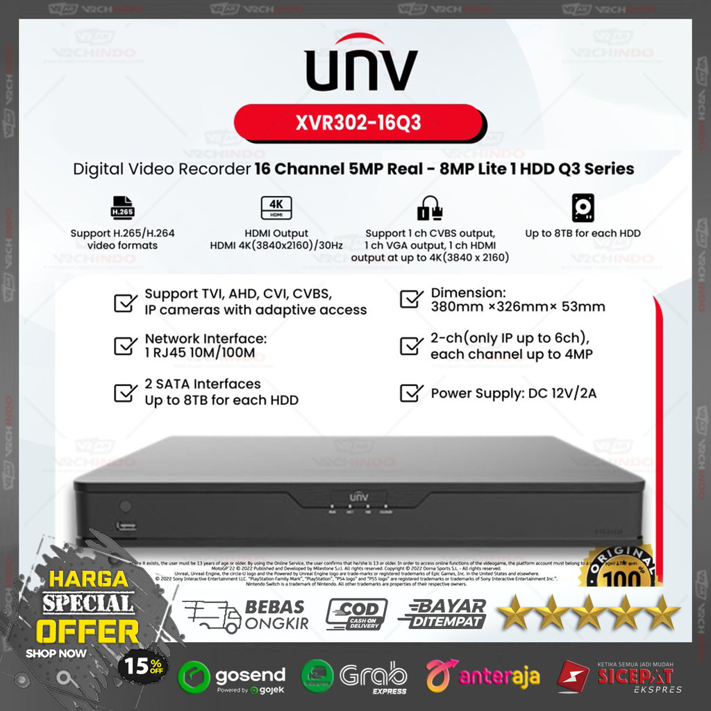 UNIVIEW XVR301 Q Series / XVR302  XVR 4CH / 8CH / 16CH / 32CH Channel | XVR CCTV All Series 