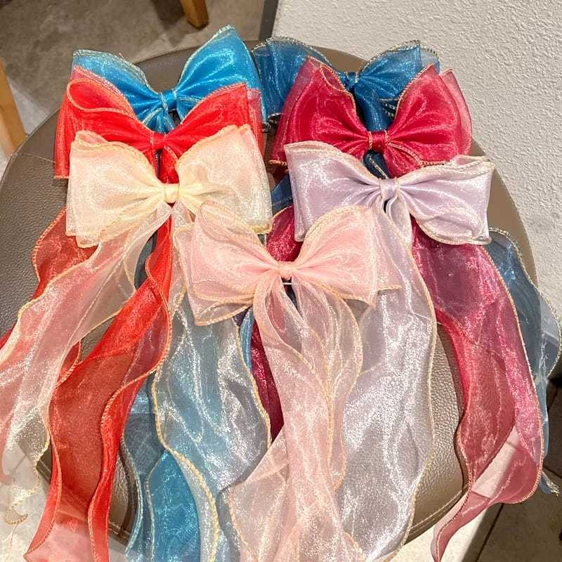 JEPIT RAMBUT KOREA PITA SATIN  / JEPIT PITA PANJANG  / PITA PRINCESS