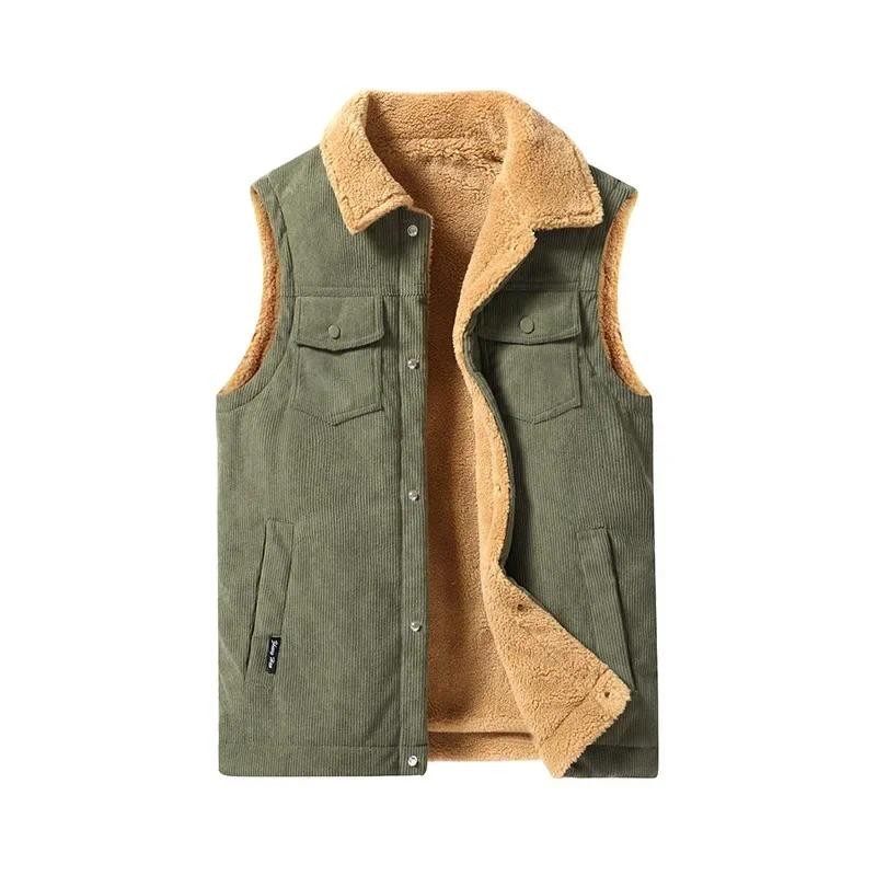 Jatom jaket paku keling pria, jaket kasual Semua cocok musim gugur musim dingin, bulu domba kasmir, 