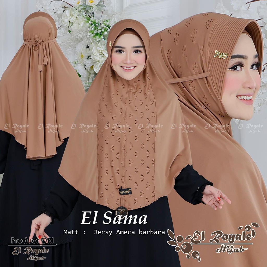 Hijab Instan Bergo Jersey + Inner/Ciput El Sama By El Royale