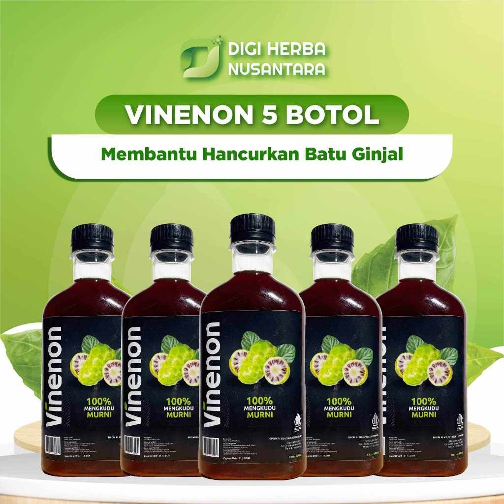 

VINENON cuka mengkudu untuk Hancurkan Batu Ginjal & Melancar Purin dalam tubuh - 5 Botol