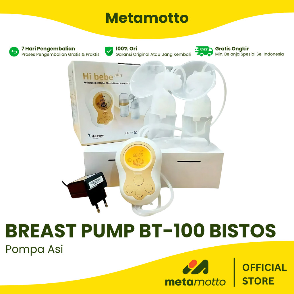 Gea Baby Bistos Breast Pump BT 100 - Pompa Asi Elektrik - Metamotto
