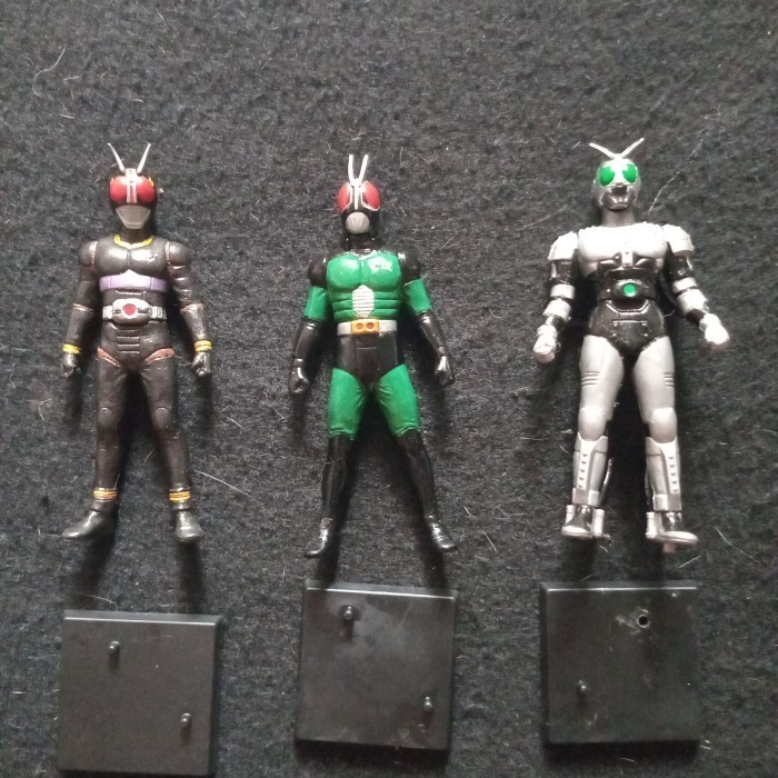 HG Gashapon 9 CM Kamen Rider Black Kamen Rider Black RX Shadowmoon  Bandai Toy Koleksi Pajangan Main