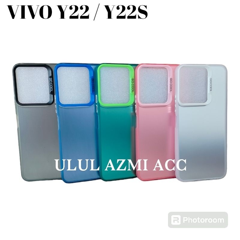 Case IMD Plate Hologram Vivo Y22 Y22S Softcase Pelindung Kamera