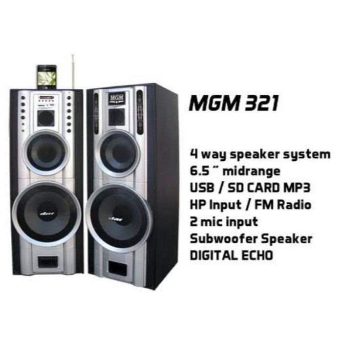 ACTIVE MULTIMEDIA SPEAKER SPIKER AKTIF AKTIP DAT MGM 321 MGM321 MEGA