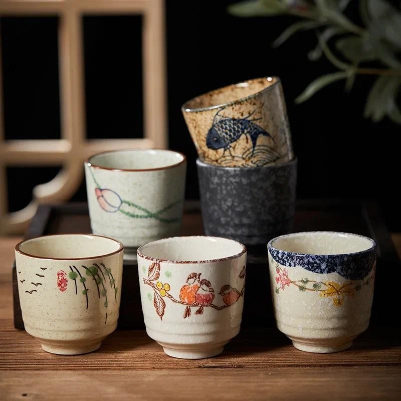 Chinese Retro Ceramic Tea Cup Ceramic Mug Japanese Sake Cup Crockery Tea Cups Personal Single Cup Dr