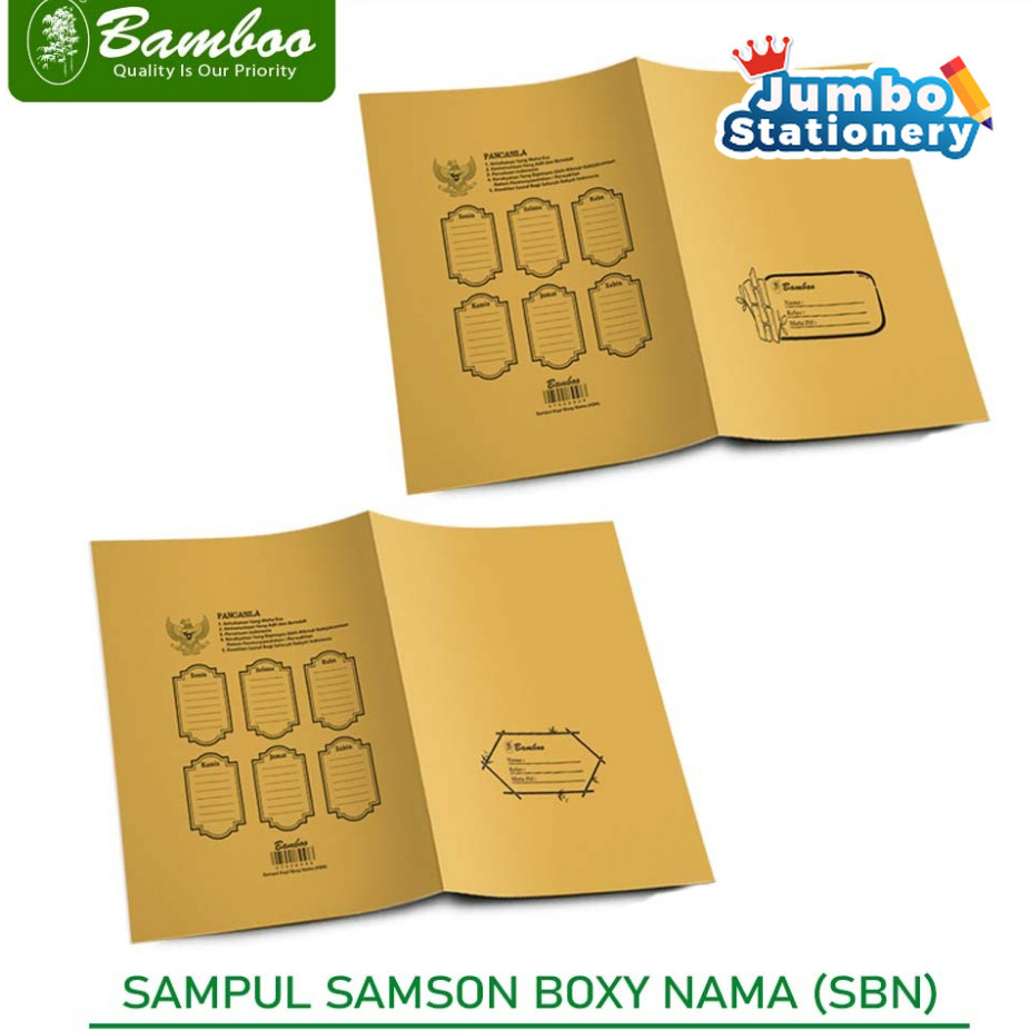 

Bamboo Sampul Buku Tulis Samson Uk Boxy ( 20 Lembar )