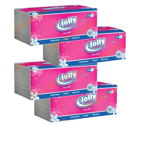 Tisu Jolly 250S 2Ply Tisu Kering Tisu Wajah 250sheets