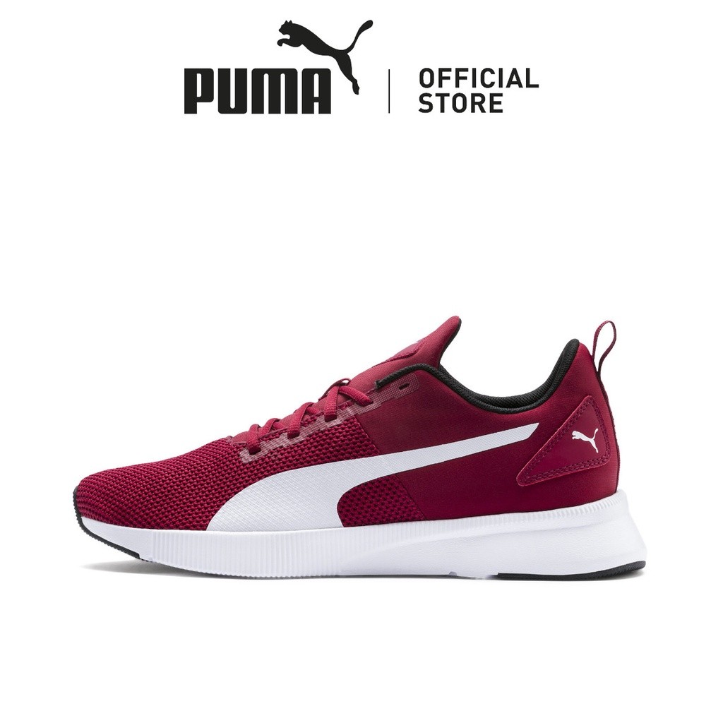 PUMA Sepatu Lari Flyer Rhubarb-Puma White