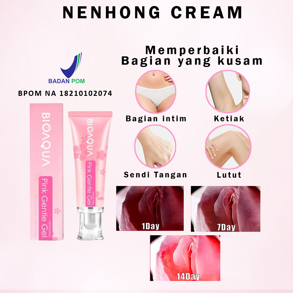 BIOAQUA Nenhong Cream 30g Warm Gentle Pink nenhong Lip serum pemerah bibir