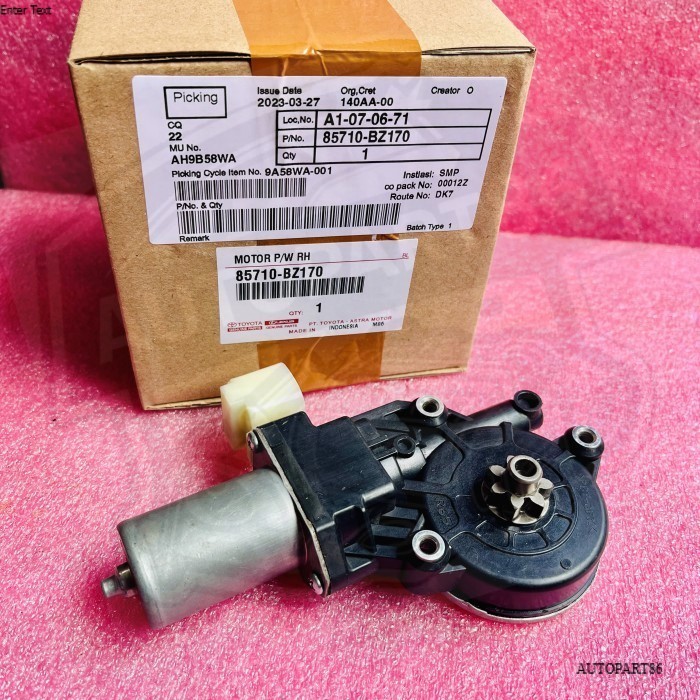 Motor power window kanan 85710-BZ170 Toyota grand new avanza veloz original