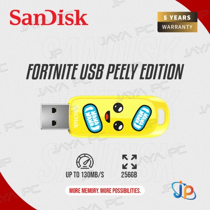 FlashDisk SanDisk Fortnite Peely 256GB - Flash Disk 256 GB USB 3.2